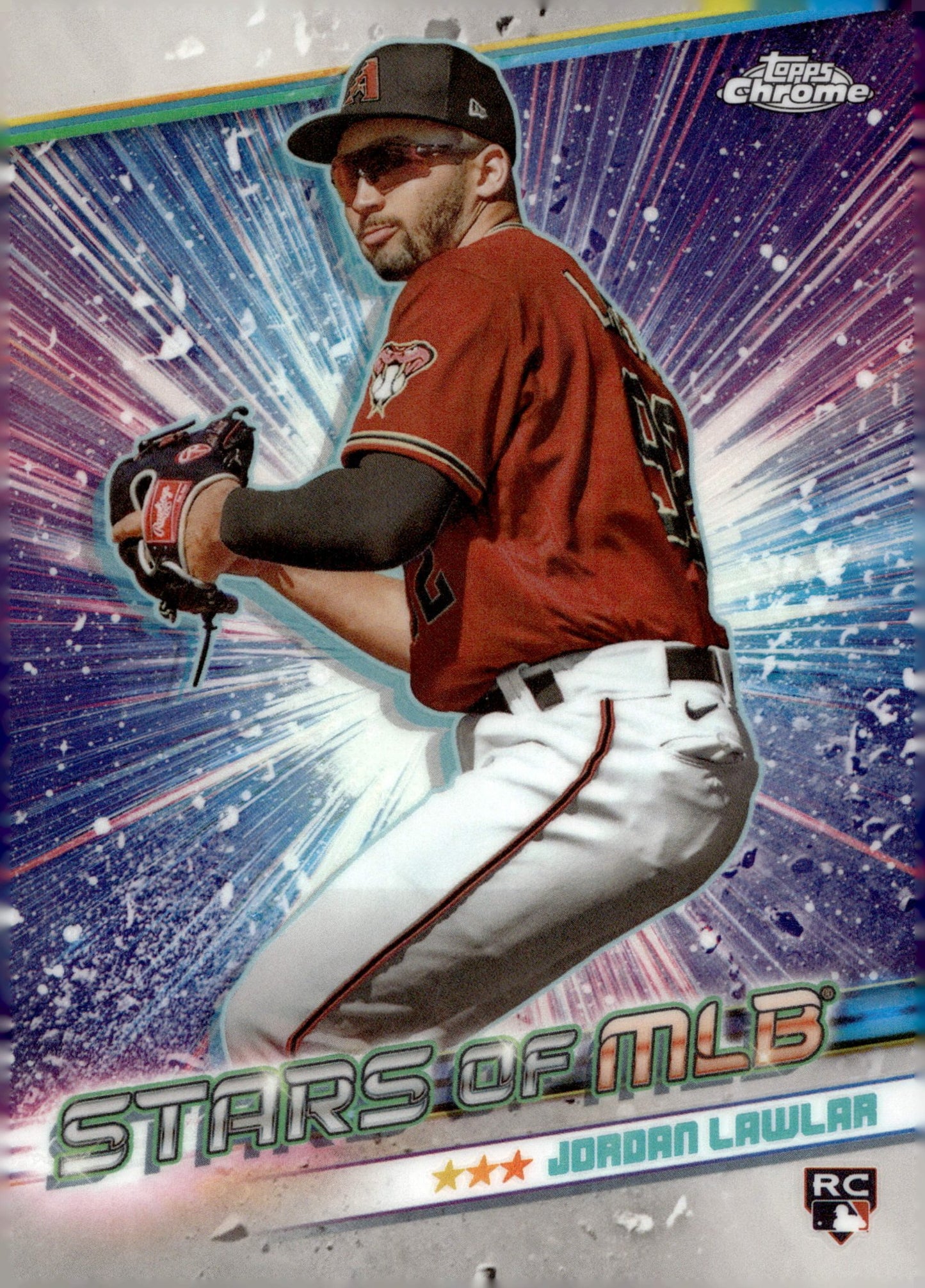 Jordan Lawlar 2024 Topps Chrome Stars of MLB Refractor RC CSMLB - 4 - Collector Store LLC