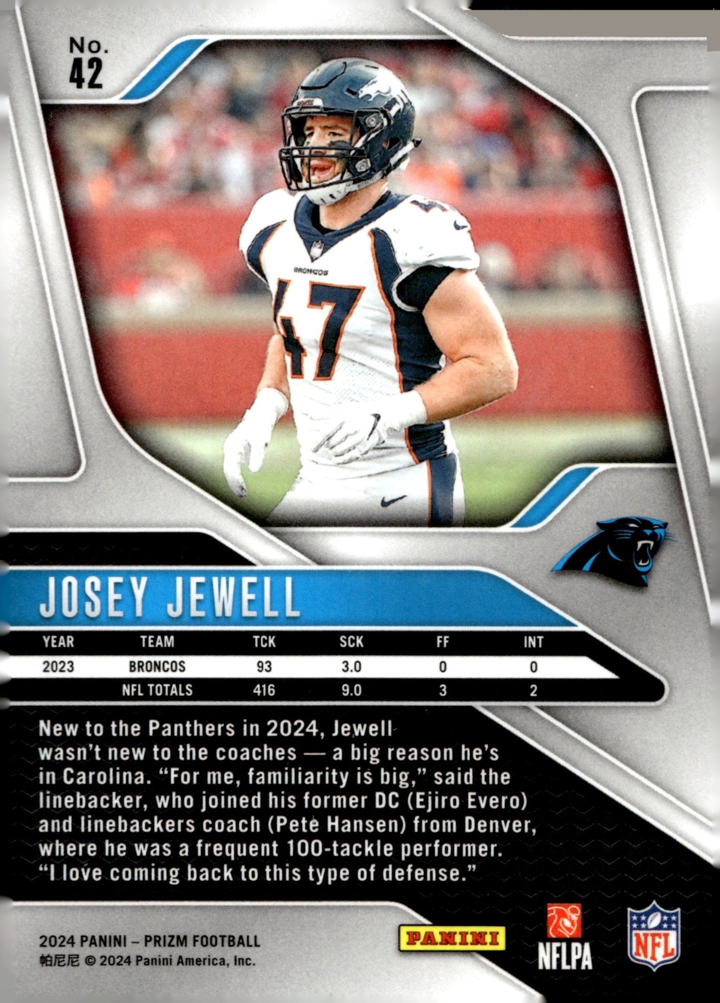 Josey Jewell 2024 Panini Prizm #42 - Collector Store LLC