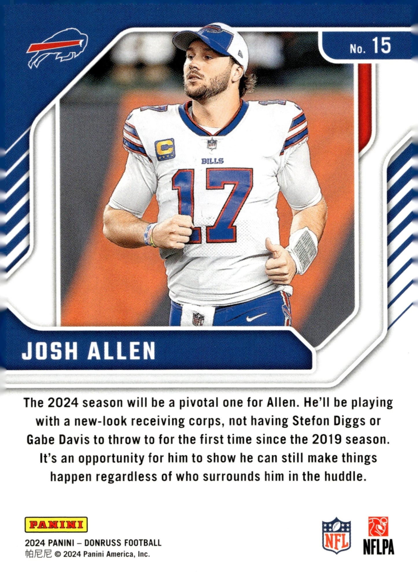 Josh Allen 2024 Panini Donruss Elite Series #15 #1 - Collector Store LLC