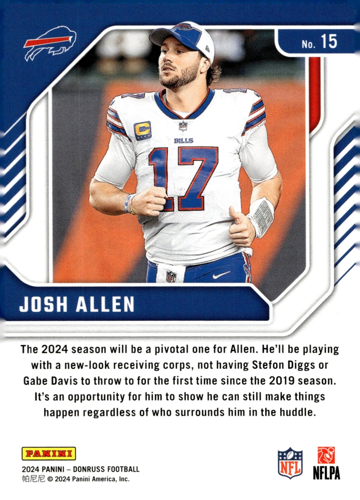 Josh Allen 2024 Panini Donruss Elite Series #15 #3 - Collector Store LLC