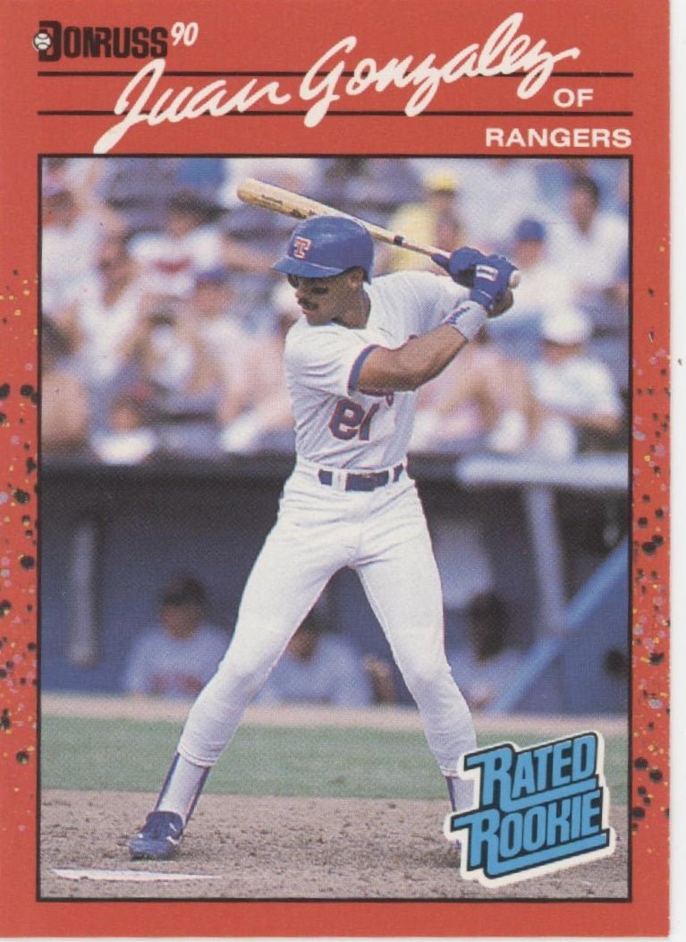Juan Gonzalez 1990 Donruss Rated Rookie RC #33 - Collector Store LLC