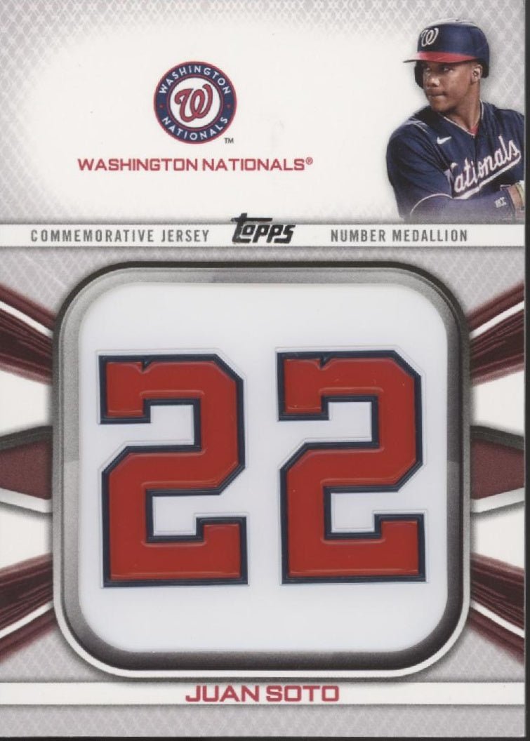 Juan Soto 2022 Topps Series 1 Commemorative Number Medallion #JNM - JS - Collector Store LLC