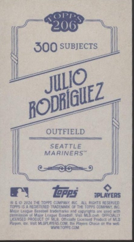 Julio Rodriguez 2024 Topps 206 Mini - Collector Store LLC