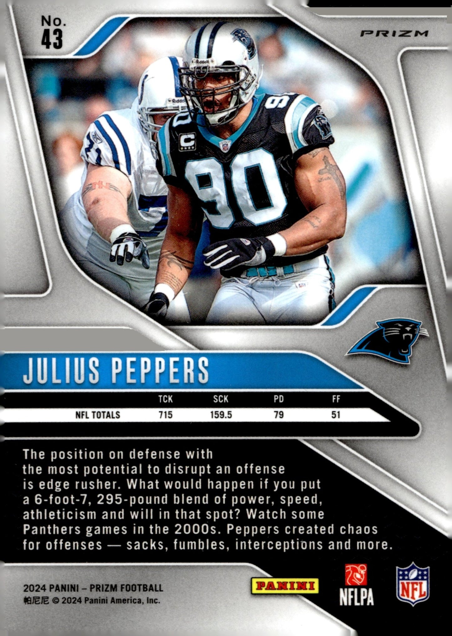 Julius Peppers 2024 Panini Prizm Green Prizm #43 - Collector Store LLC