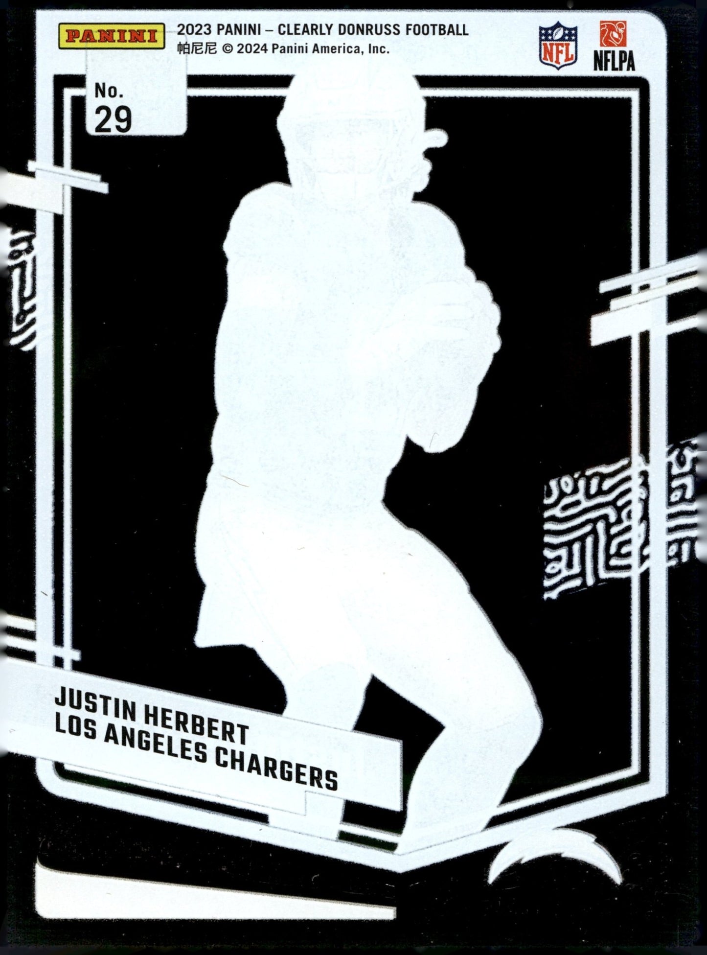 Justin Herbert 2023 Panini Clearly Donruss #29 - Collector Store LLC