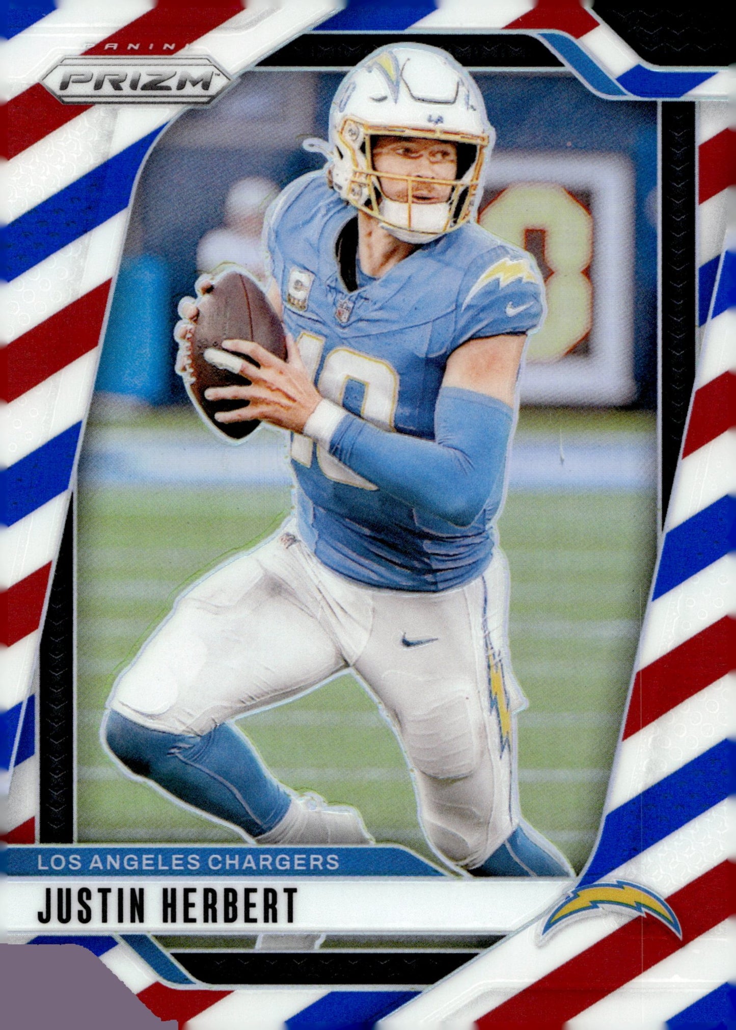 Justin Herbert 2024 Panini Prizm Red White & Blue Prizm #157 - Collector Store LLC