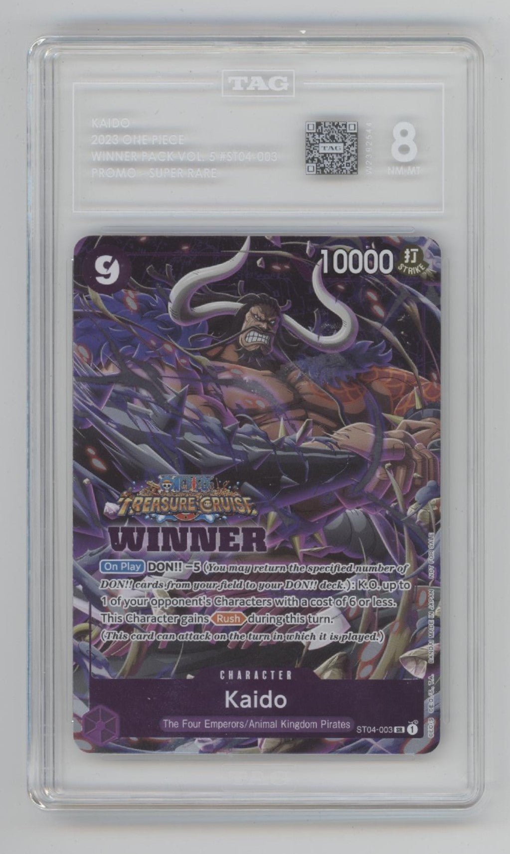 Kadio One Piece Card Game Winner Pack Volume 5 Promo Super Rare #ST04-003 TAG 8 Kadio One Piece Card Game Winner Pack Volume 5 Promo Super Rare #ST04-003 TAG 8