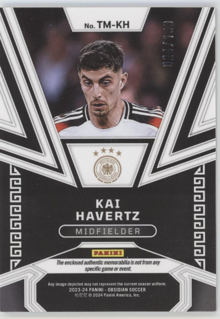 Kai Havertz 2023 - 24 Panini Obsidian Trifecta Swatch 024/199 TM - KH - Collector Store LLC
