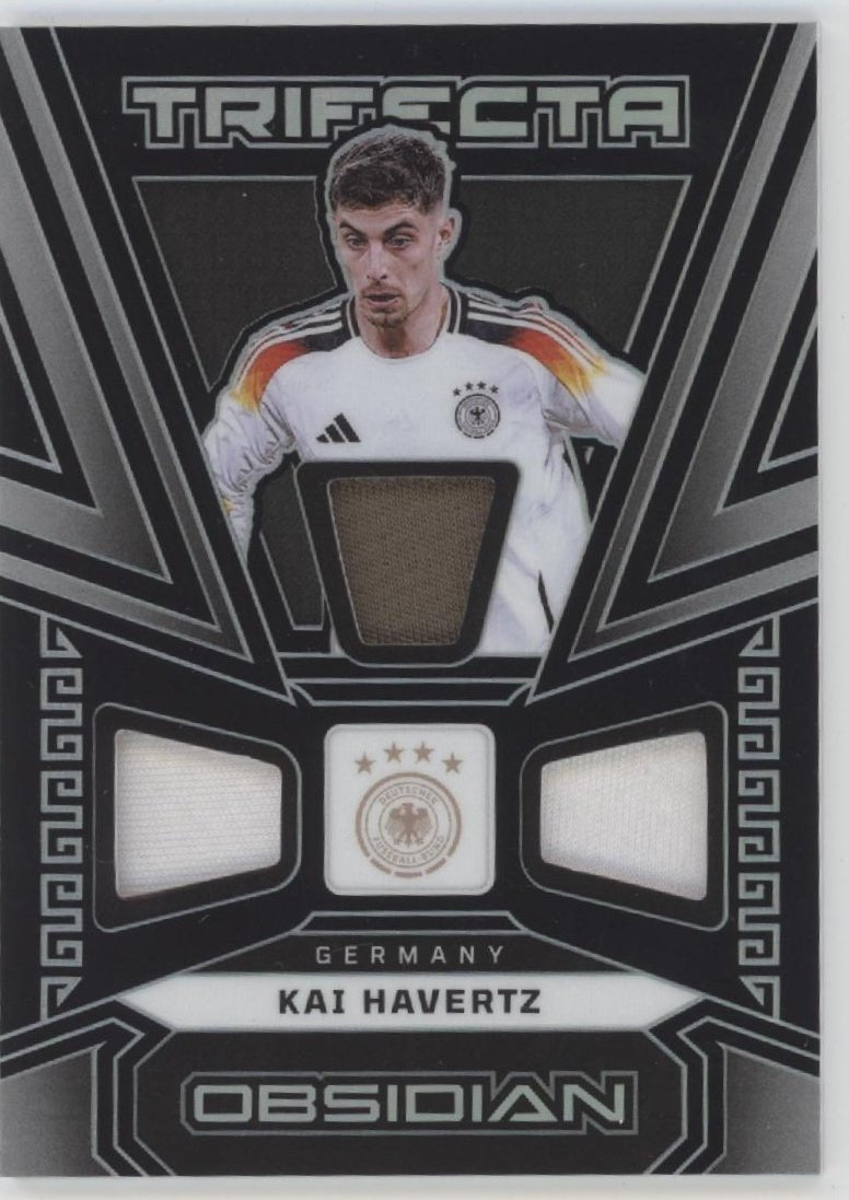 Kai Havertz 2023 - 24 Panini Obsidian Trifecta Swatch 024/199 TM - KH - Collector Store LLC