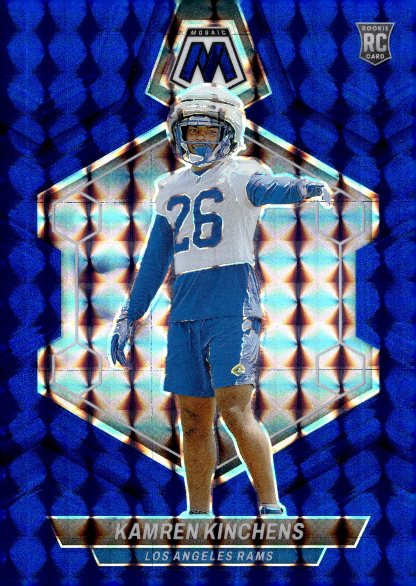 Kamren Kinchens 2024 Panini Mosaic Blue Prizm RC 52/99 #379 - Collector Store LLC
