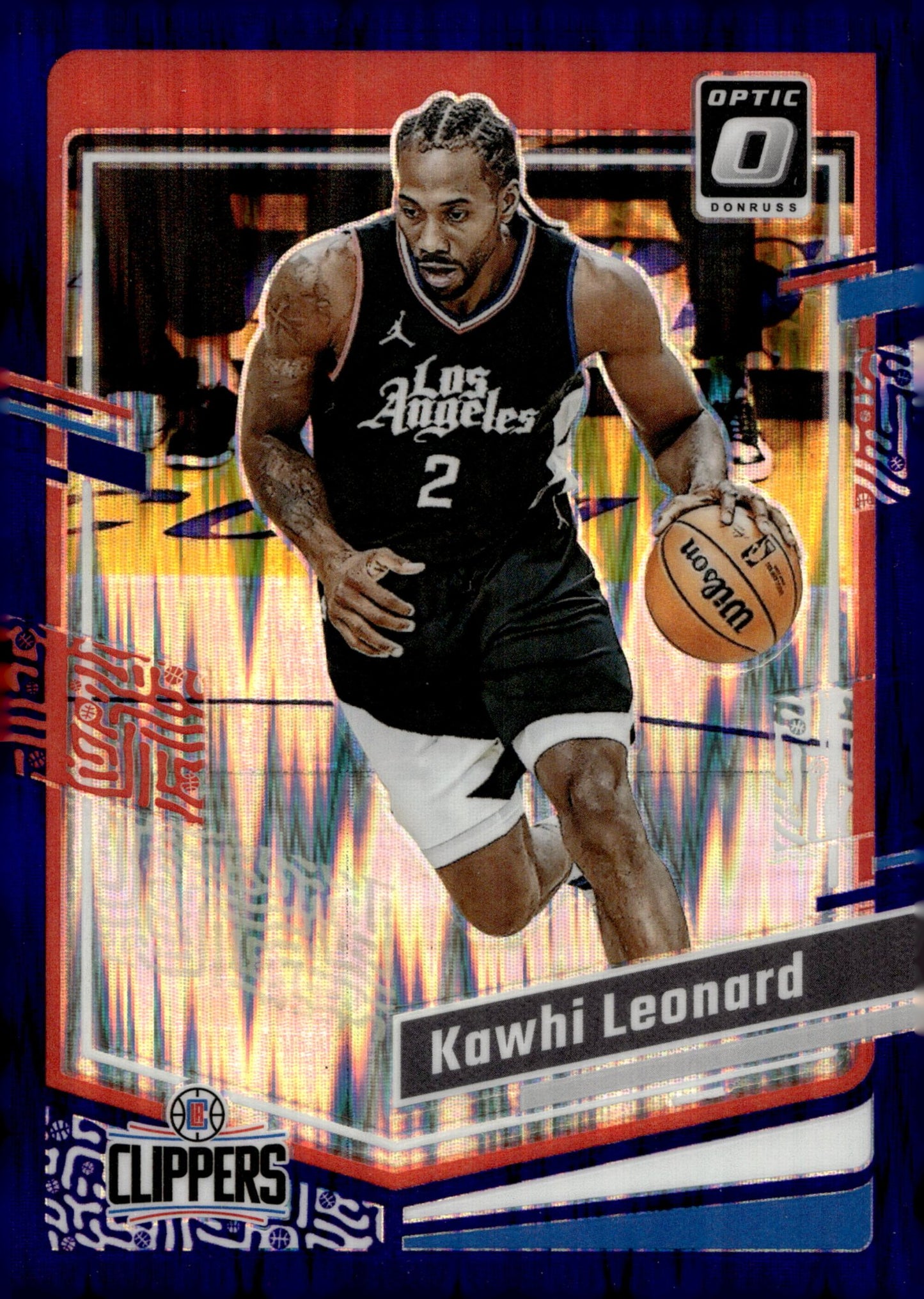 Kawhi Leonard 2023 - 24 Panini Donruss Optic Purple Shimmer Prizm #95 - Collector Store LLC