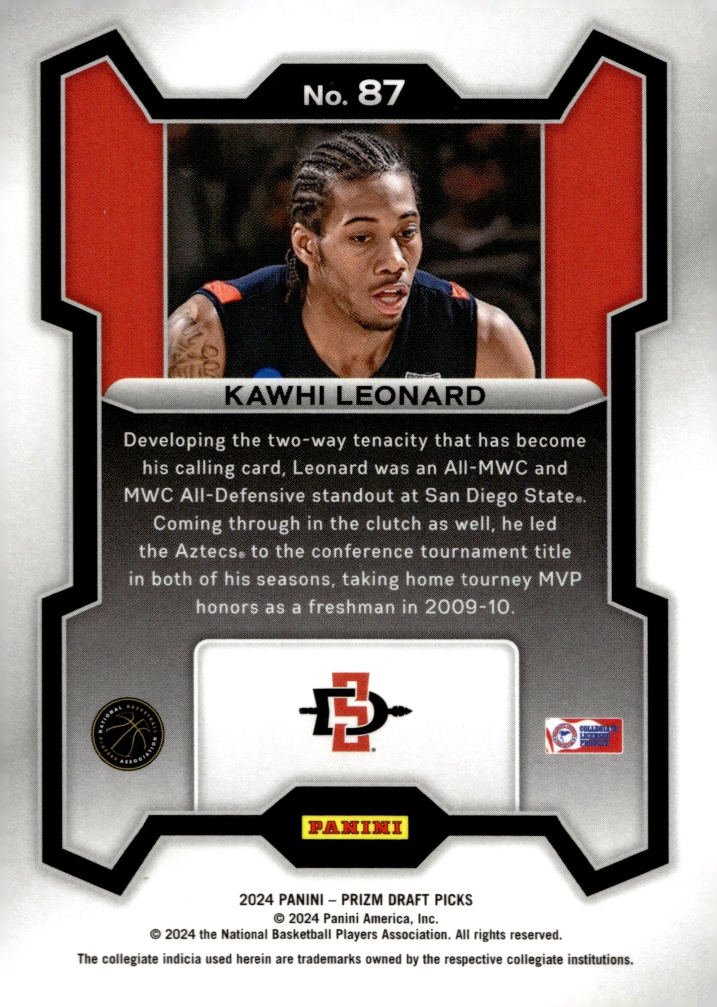Kawhi Leonard 2024 Panini Prizm Draft Picks #87 - Collector Store LLC