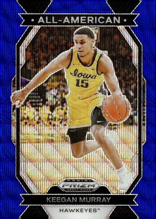 Keegan Murray 2024 Panini Prizm Draft Picks All American Blue Wave Prizm 205/249 - Collector Store LLC