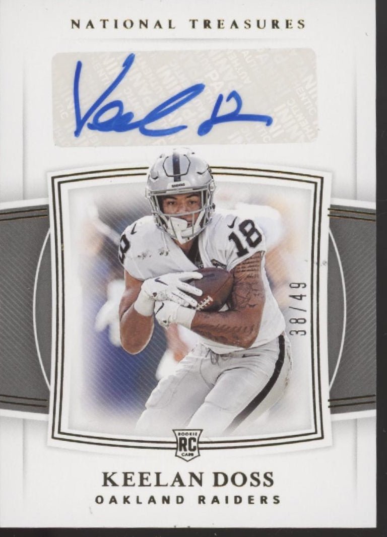 Keelan Doss 2019 Panini National Treasures RC Auto 38/49 #153 - Collector Store LLC