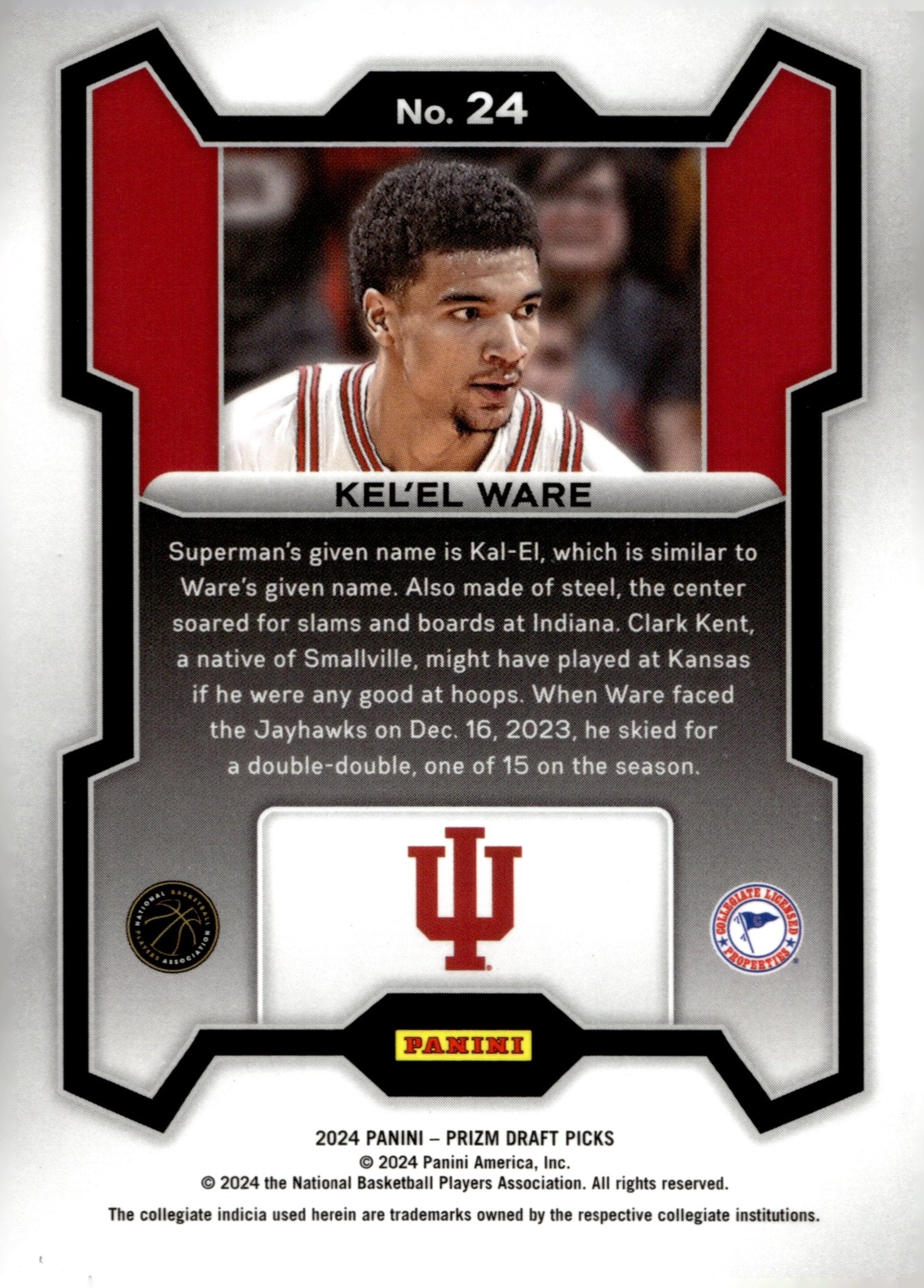 Kel'el Ware 2024 Panini Prizm Draft Picks RC #24 - Collector Store LLC