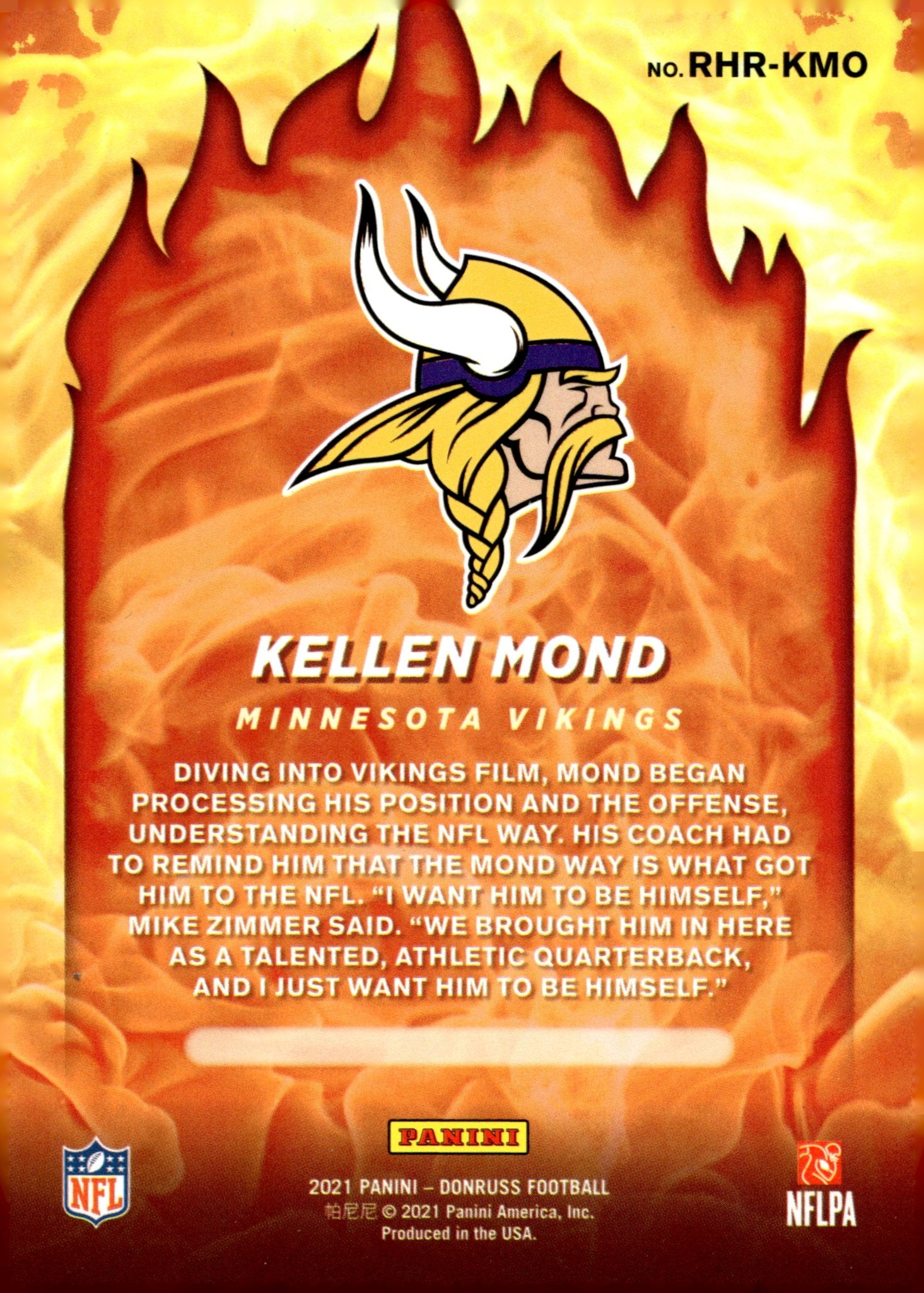 Kellen Mond 2021 Panini Donruss Red - Hot Rookies RC #RHR - KMO - Collector Store LLC