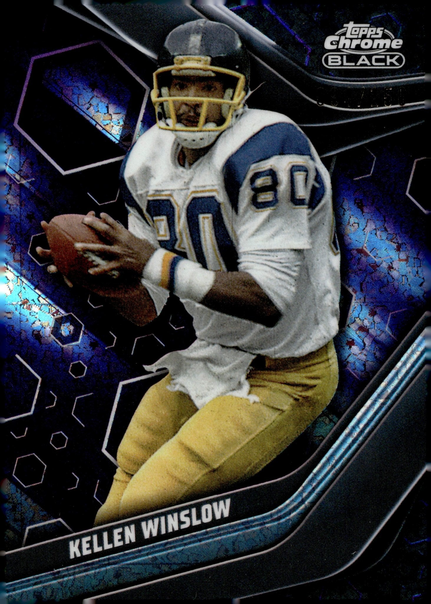 Kellen Winslow 2023 Composite Chrome Black Purple Mini Diamond Refractor /150 - Collector Store LLC