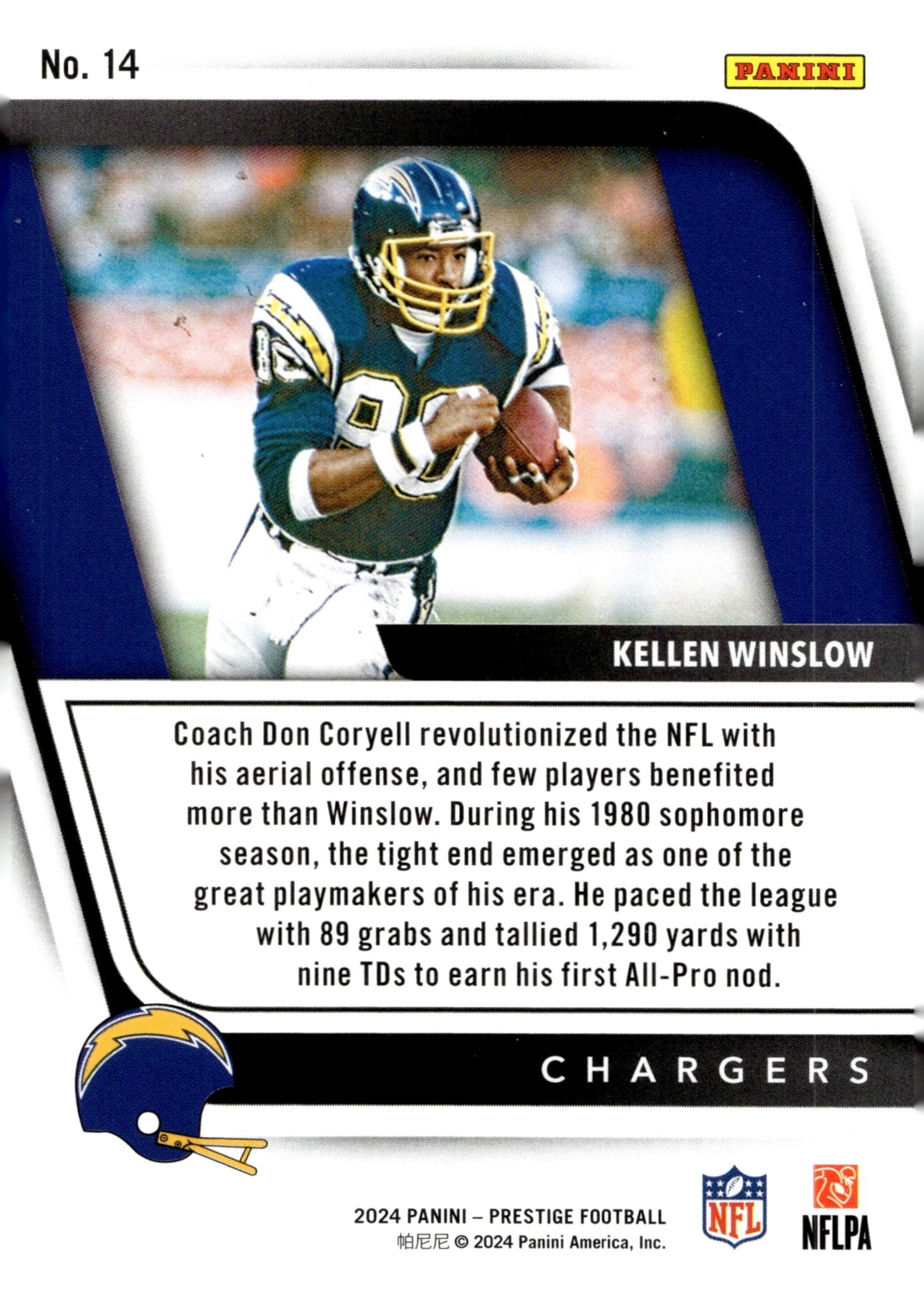 Kellen Winslow 2024 Panini Prestige Franchise Favorites #14 - Collector Store LLC