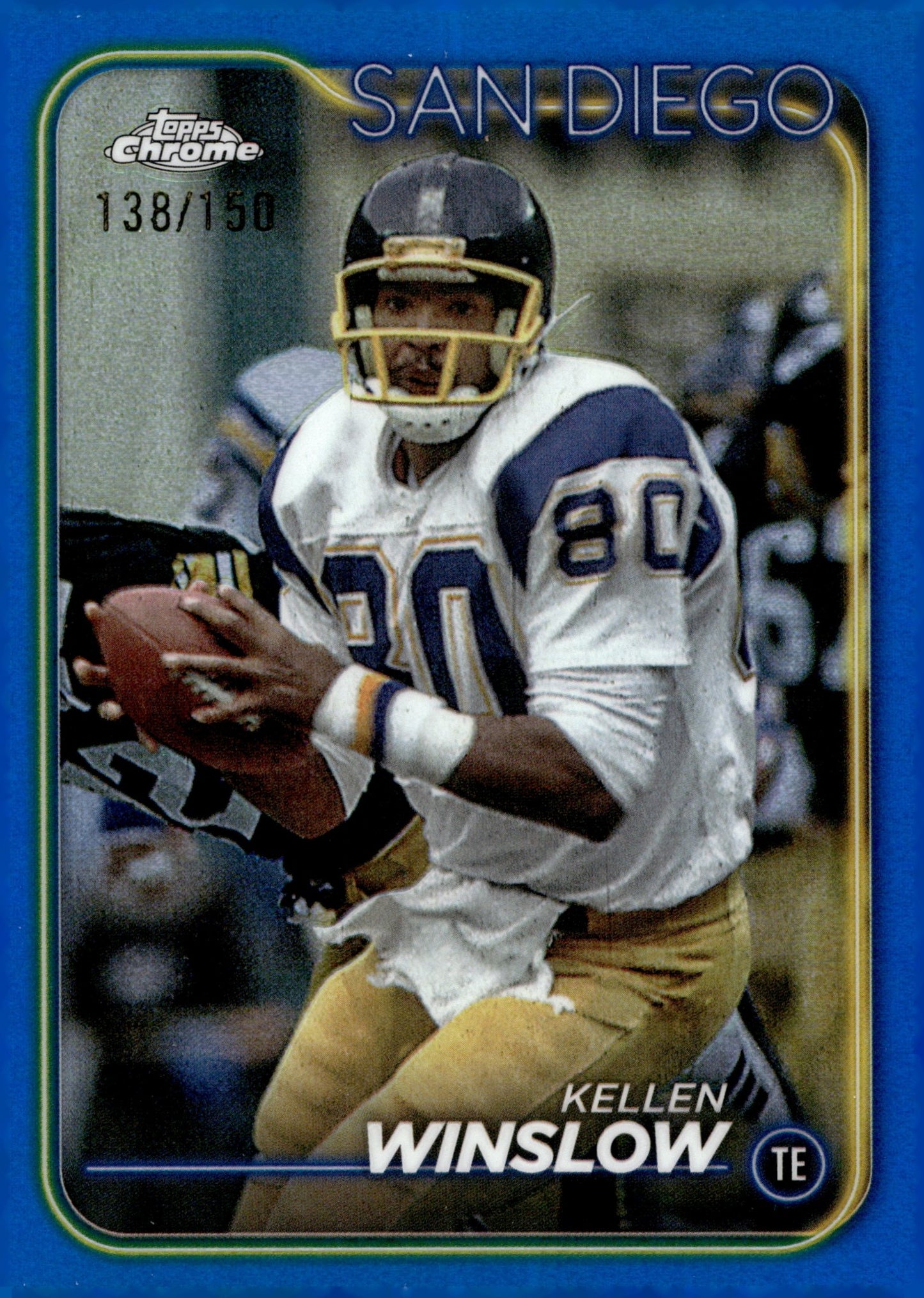 Kellen Winslow 2024 Topps Chrome Blue Refractor 138/150 #175 - Collector Store LLC