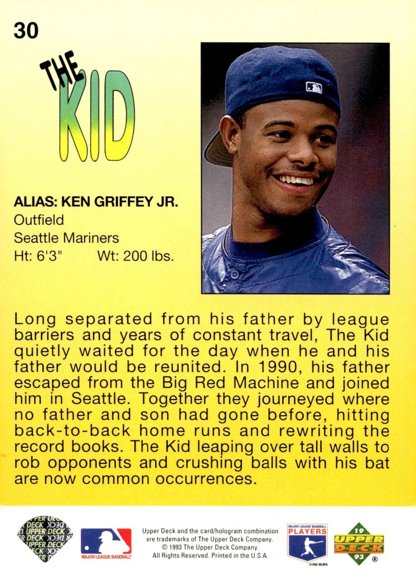Ken Griffey Jr. 1993 Upper Deck The Reunion The Kid #30 - Collector Store LLC