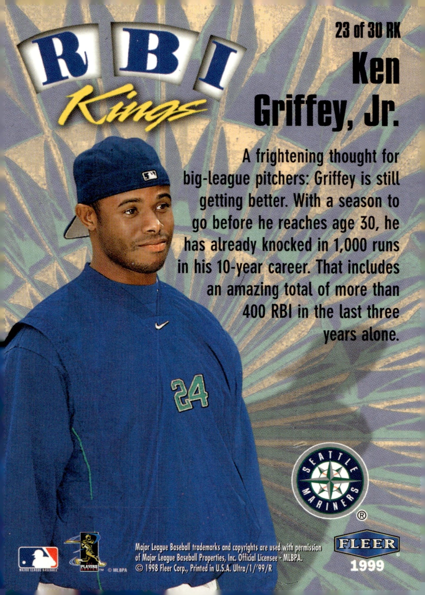 Ken Griffey Jr. 1998 Fleer Ultra RBI Kings #23 - Collector Store LLC