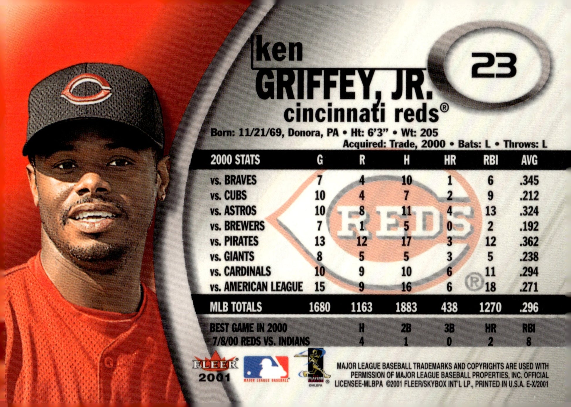 Ken Griffey Jr. 2001 Fleer EX #23 - Collector Store LLC