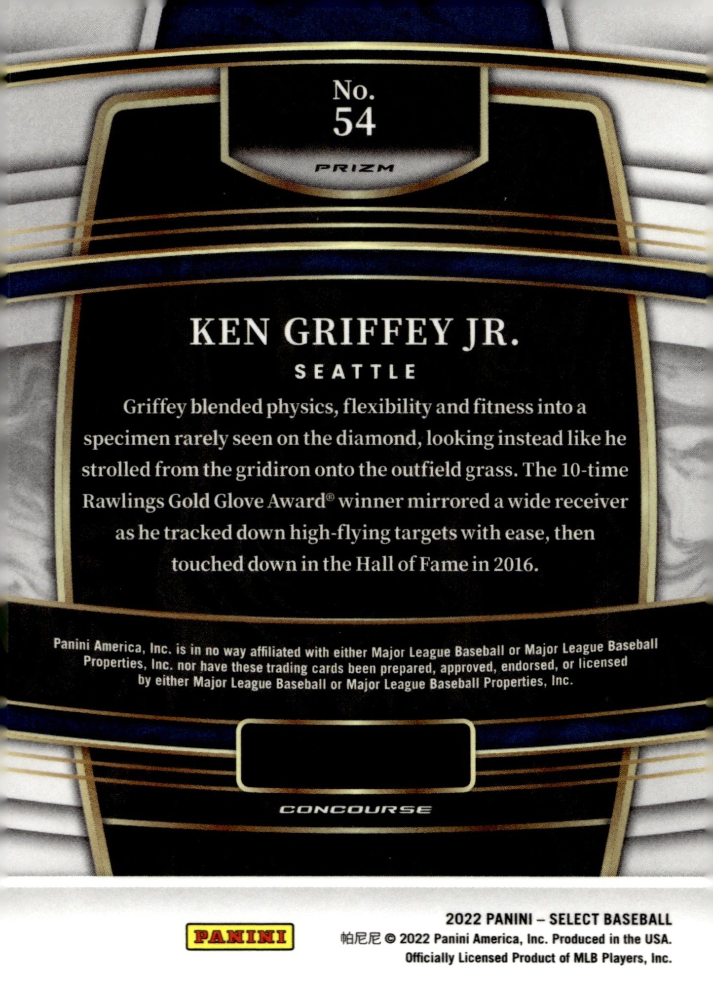 Ken Griffey Jr. 2022 Panini Select Prizm #54 - Collector Store LLC