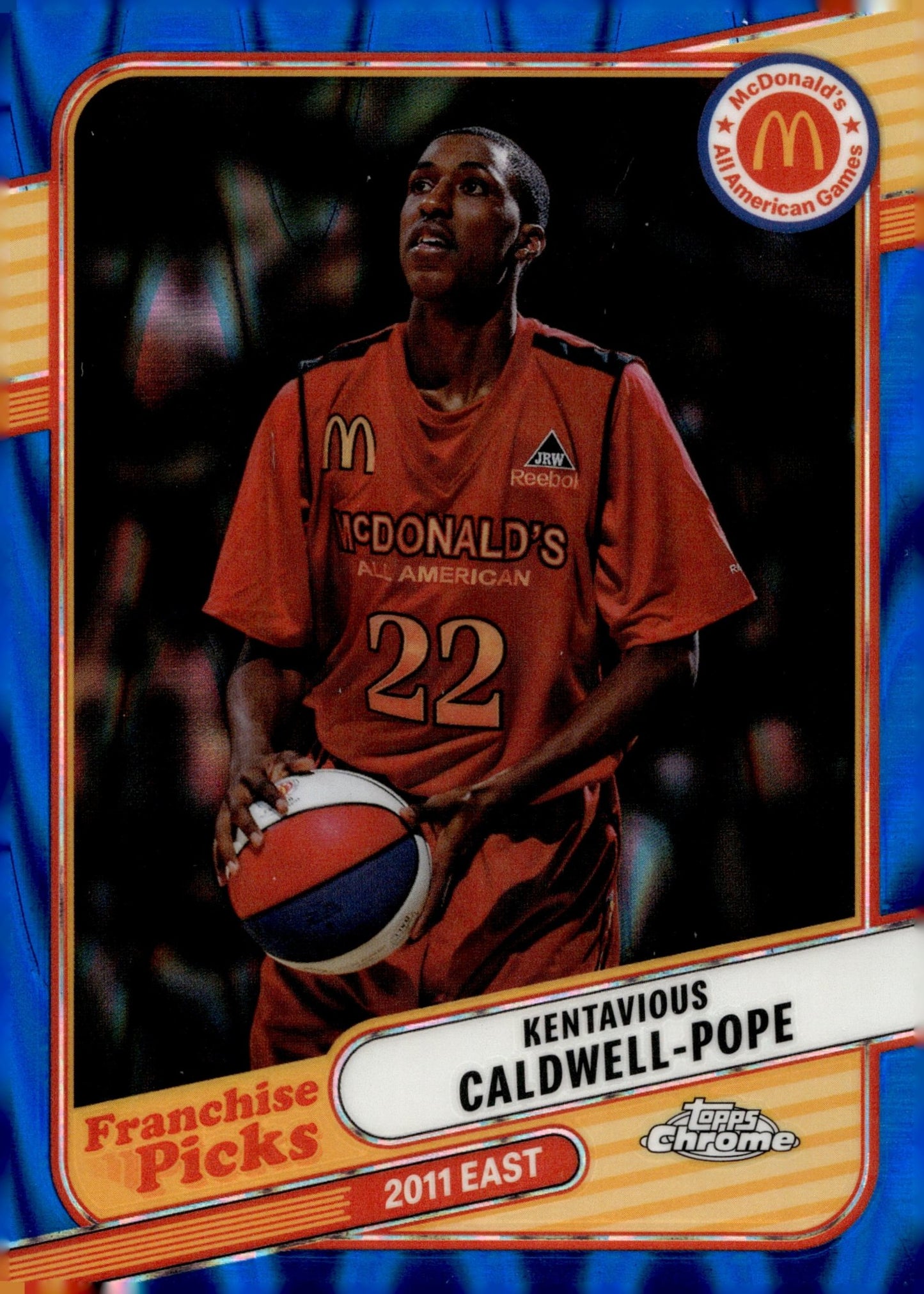 Kentavious Caldwell - Pope 2024 Chrome McDonald's All American Blue Ray Wave - Collector Store LLC