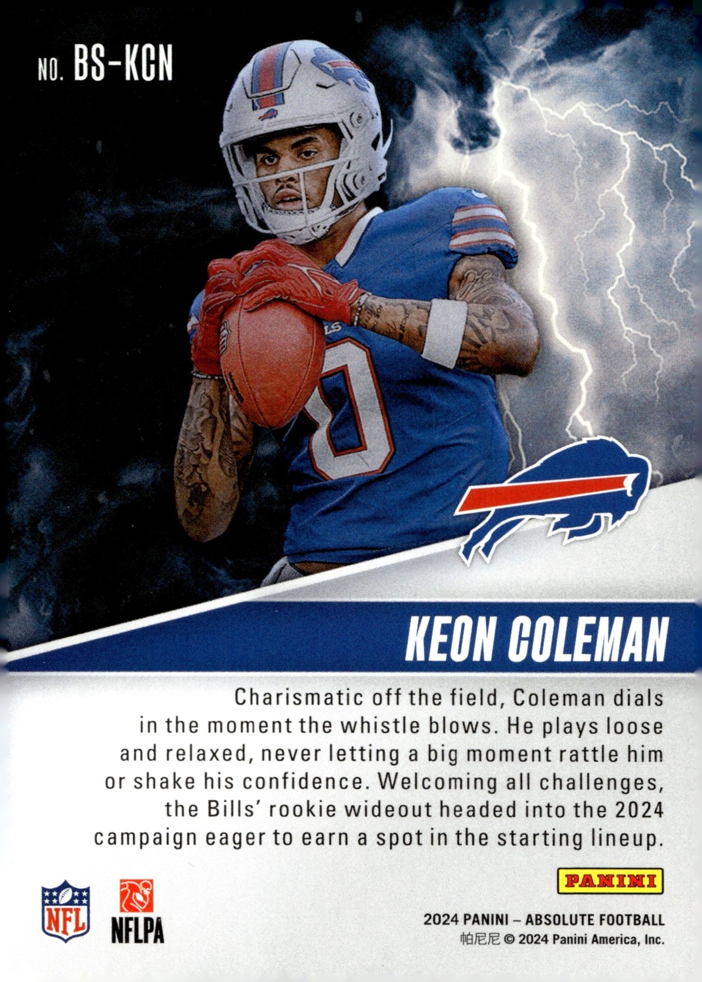 Keon Coleman 2024 Panini Absolute By Storm RC #BS - KCN - Collector Store LLC