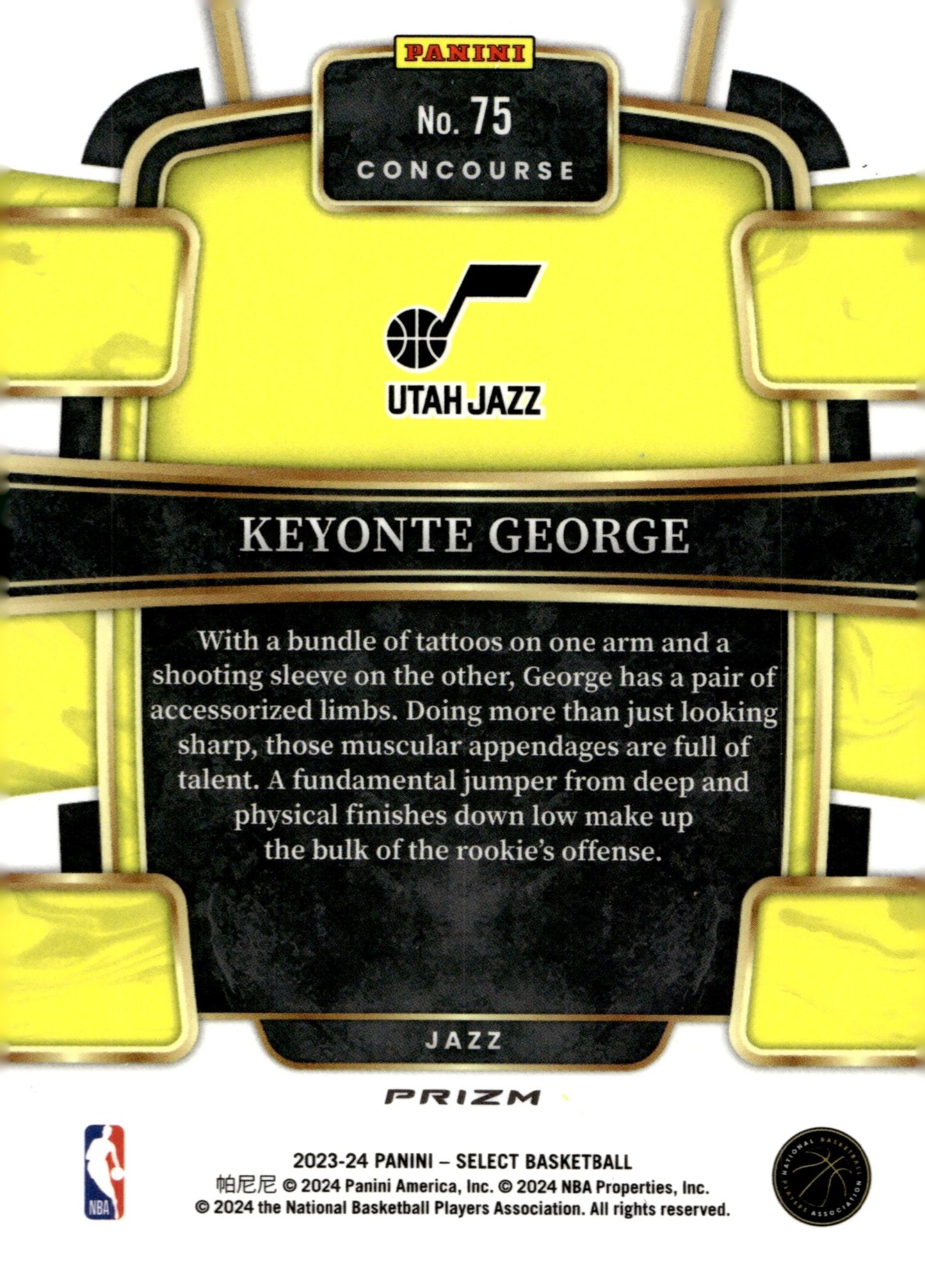 Keyonte George 2023 - 24 Panini Select Orange Shock Prizm RC #75 - Collector Store LLC