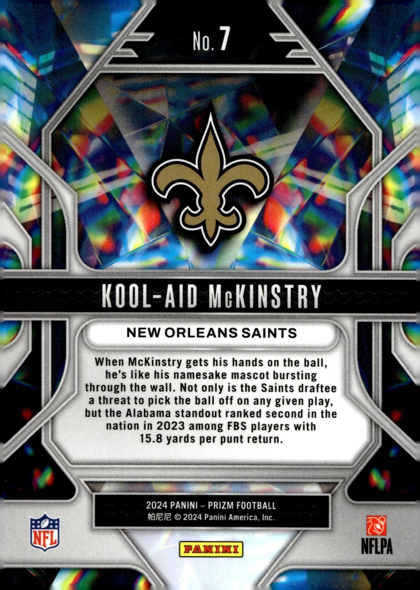 Kool - Aid McKinstry 2024 Panini Prizm Prizmatic RC #7 - Collector Store LLC