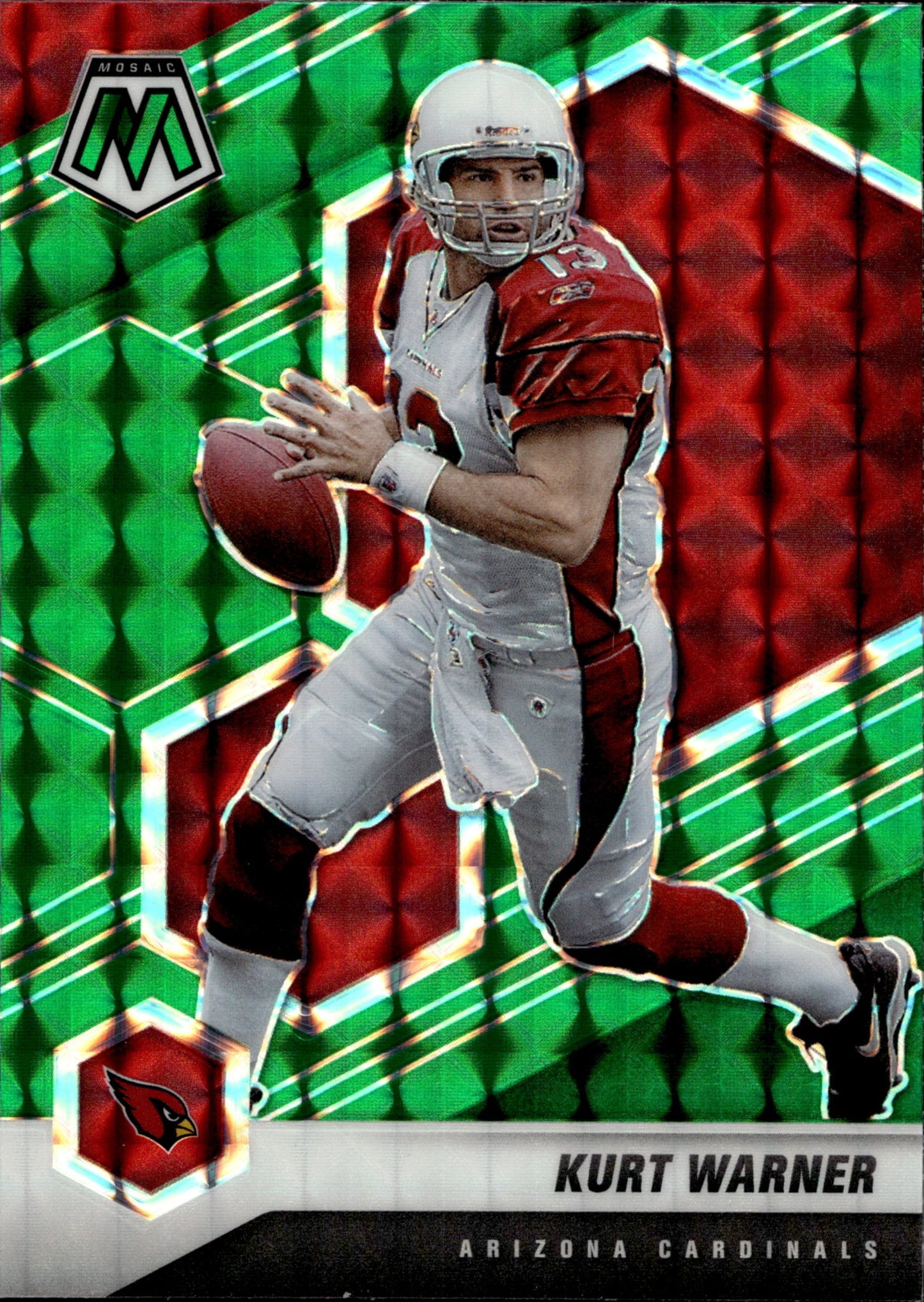 Kurt Warner 2024 Panini Mosaic Green Prizm #9 - Collector Store LLC