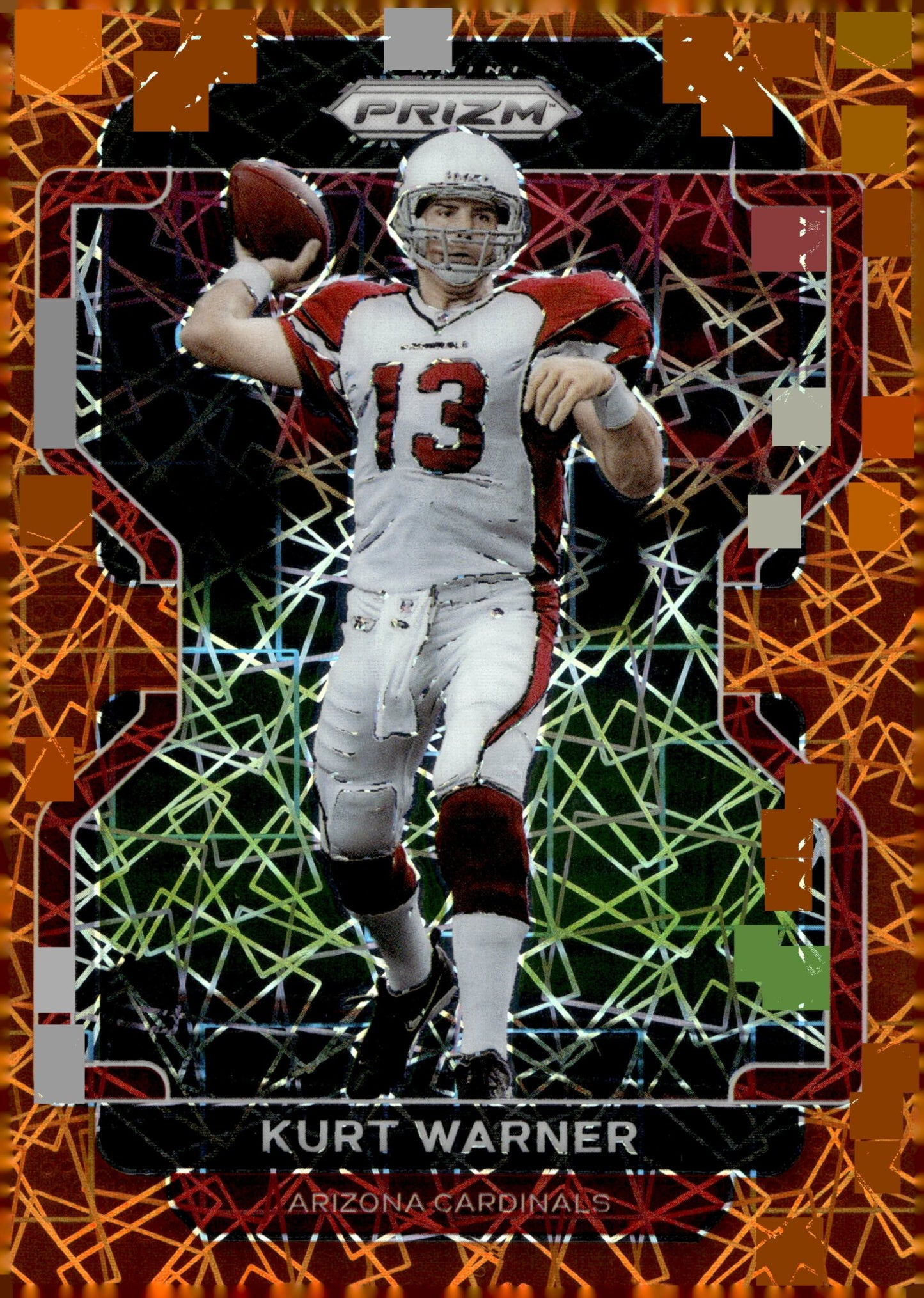 Kurt Warner 2024 Panini Prizm Orange Lazer Prizm #82 - Collector Store LLC