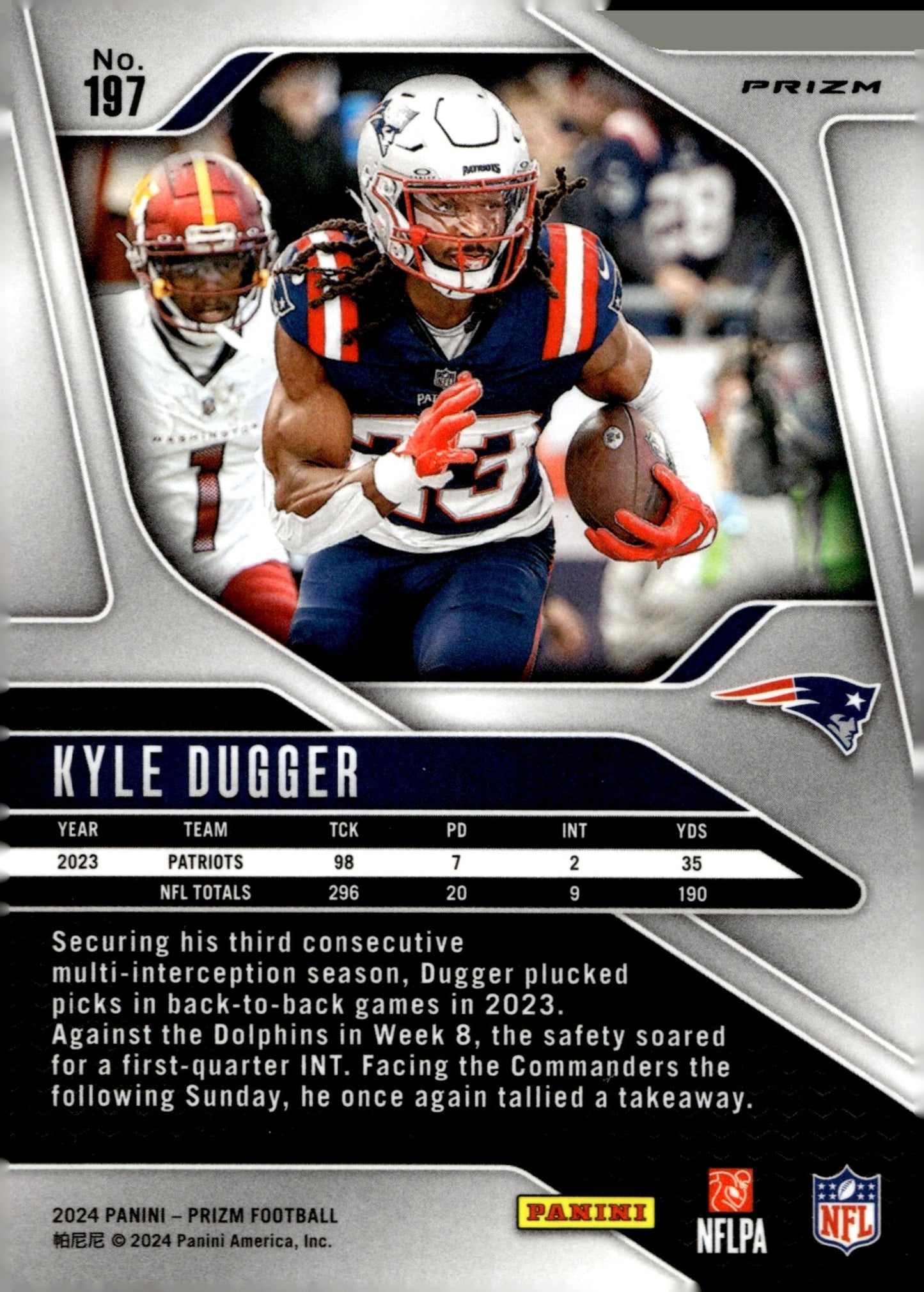 Kyle Dugger 2024 Panini Prizm Green Prizm #197 - Collector Store LLC