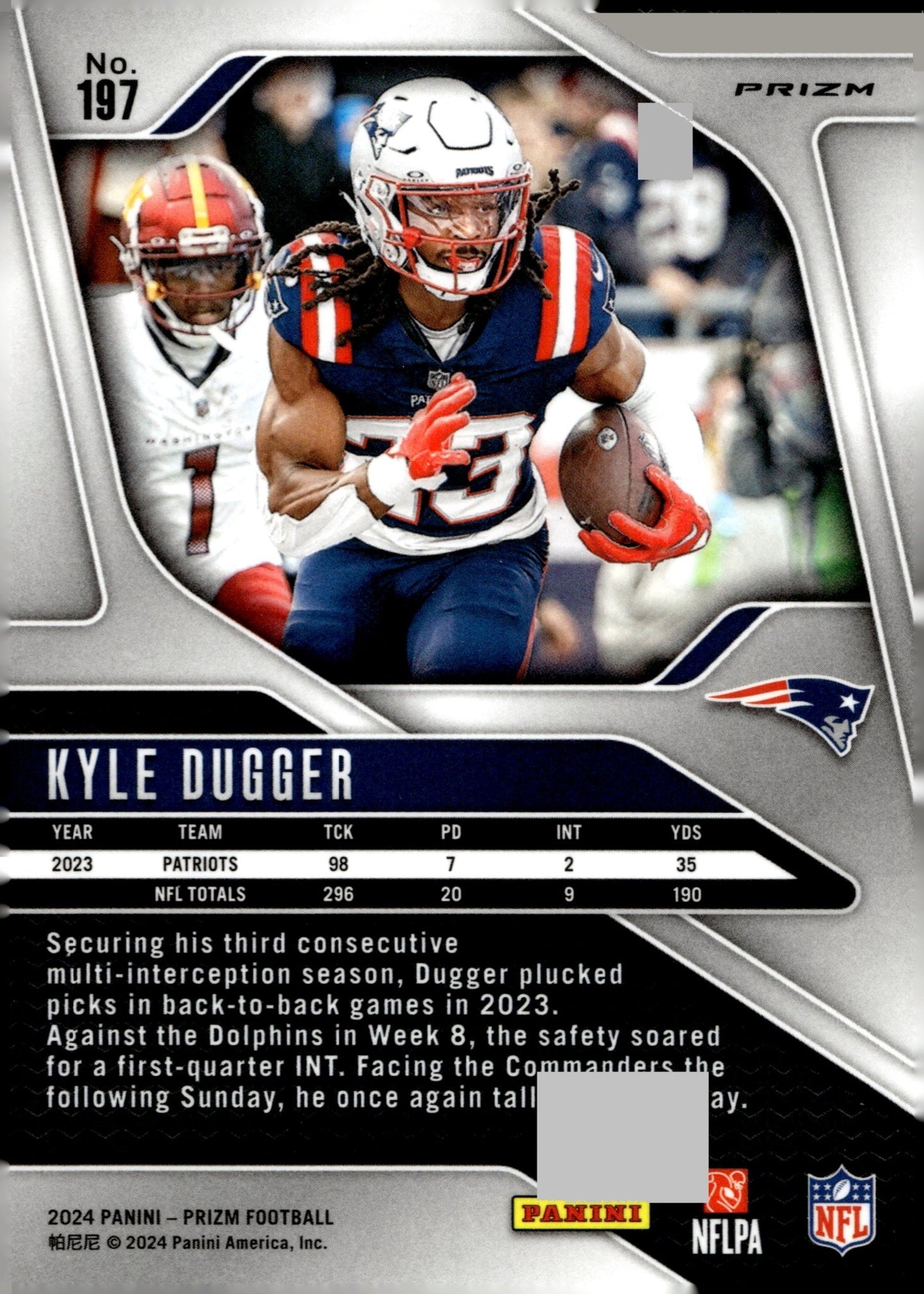 Kyle Dugger 2024 Panini Prizm Orange Lazer Prizm #197 #1 - Collector Store LLC