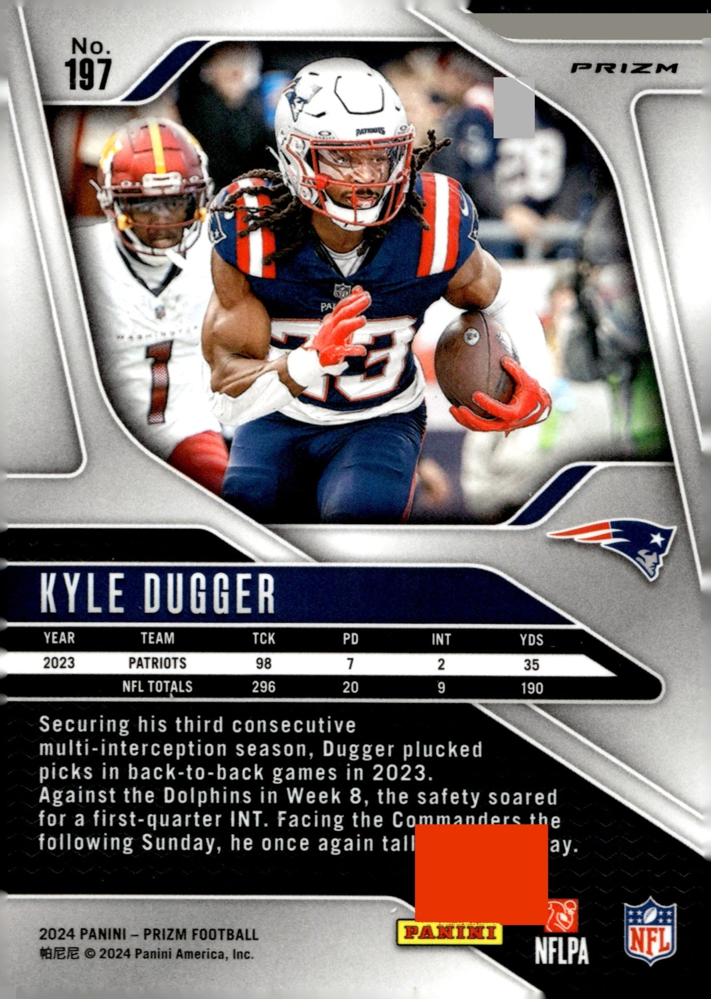 Kyle Dugger 2024 Panini Prizm Silver Prizm #197 #1 - Collector Store LLC