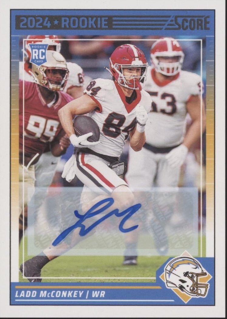 Ladd McConkey 2024 Panini Score RC Auto #328 - Collector Store LLC