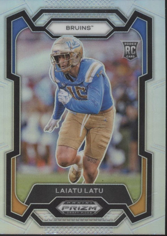 Laiatu Latu 2024 Panini Prizm Draft Picks Silver Prizm RC #121 - Collector Store LLC