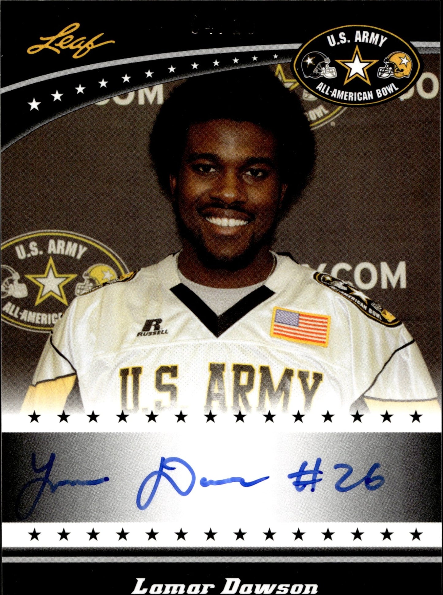 Lamar Dawson 2011 Leaf US Army All American Bowl Auto #TA - LD1 - Collector Store LLC