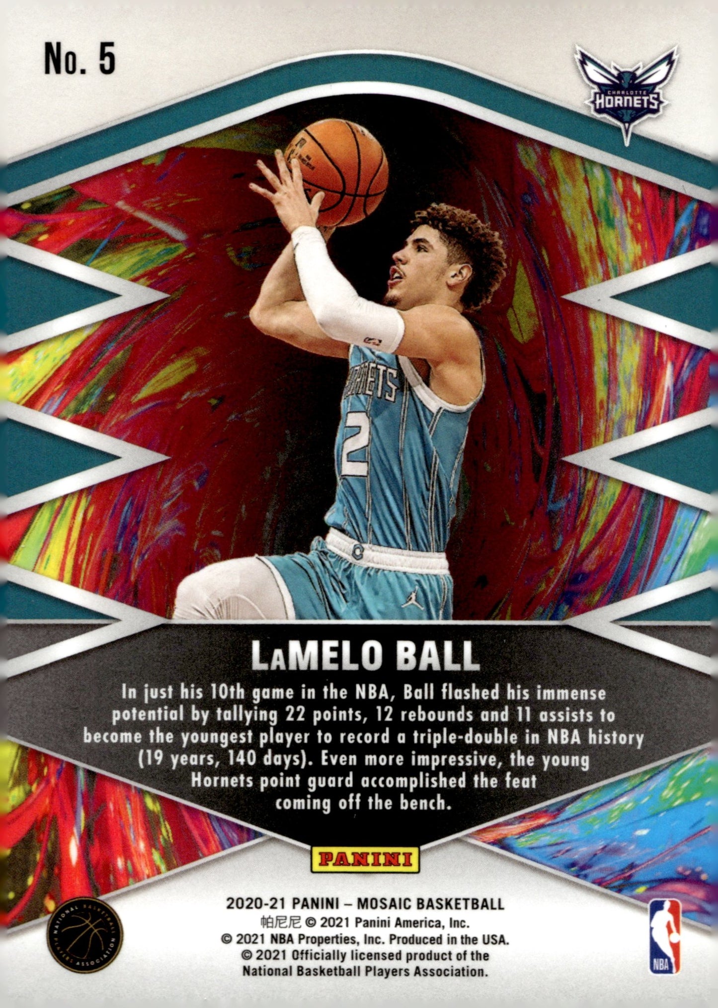 LaMelo Ball 2020 - 21 Panini Mosaic Introductions RC #5 - Collector Store LLC