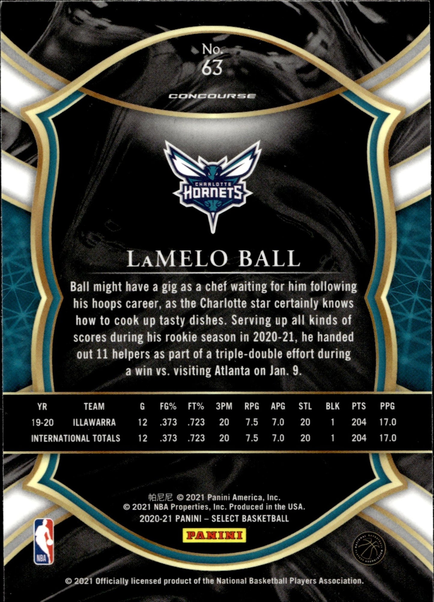 LaMelo Ball 2020 - 21 Panini Select RC #63 #1 - Collector Store LLC