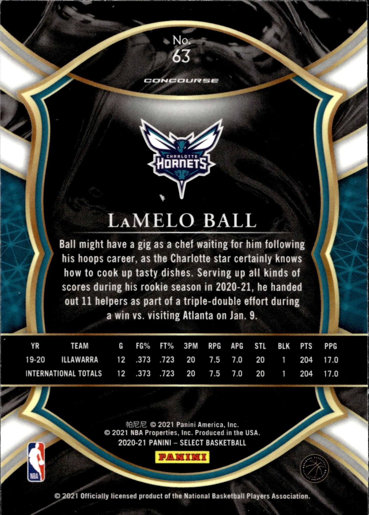 LaMelo Ball 2020 - 21 Panini Select RC #63 #3 - Collector Store LLC