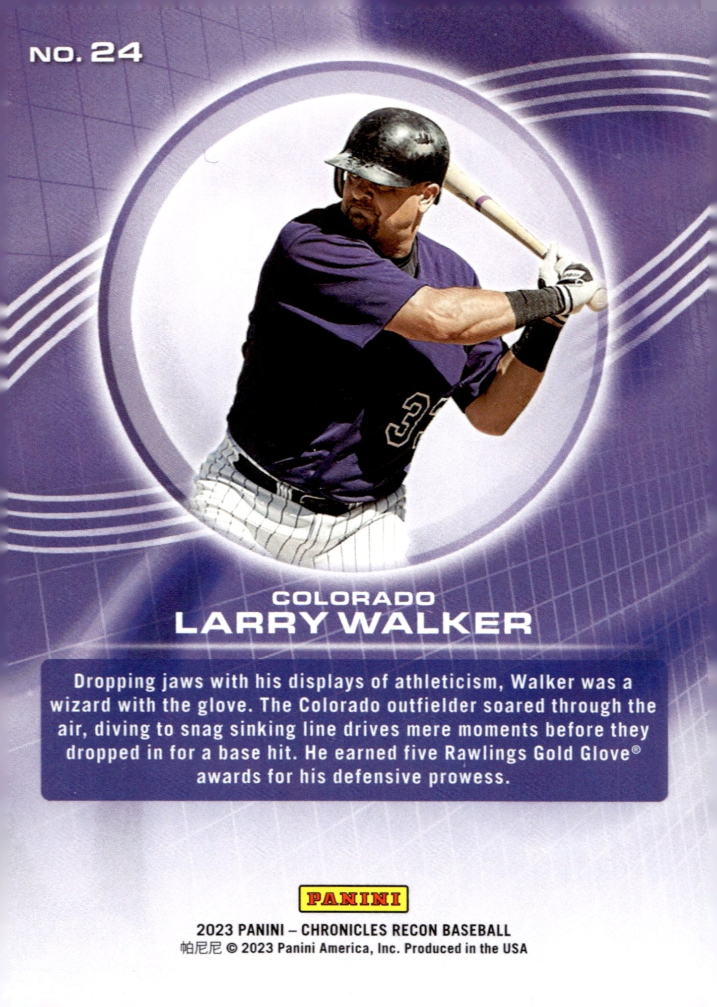 Larry Walker 2023 Panini Chronicles Recon Red 012/199 #24 - Collector Store LLC
