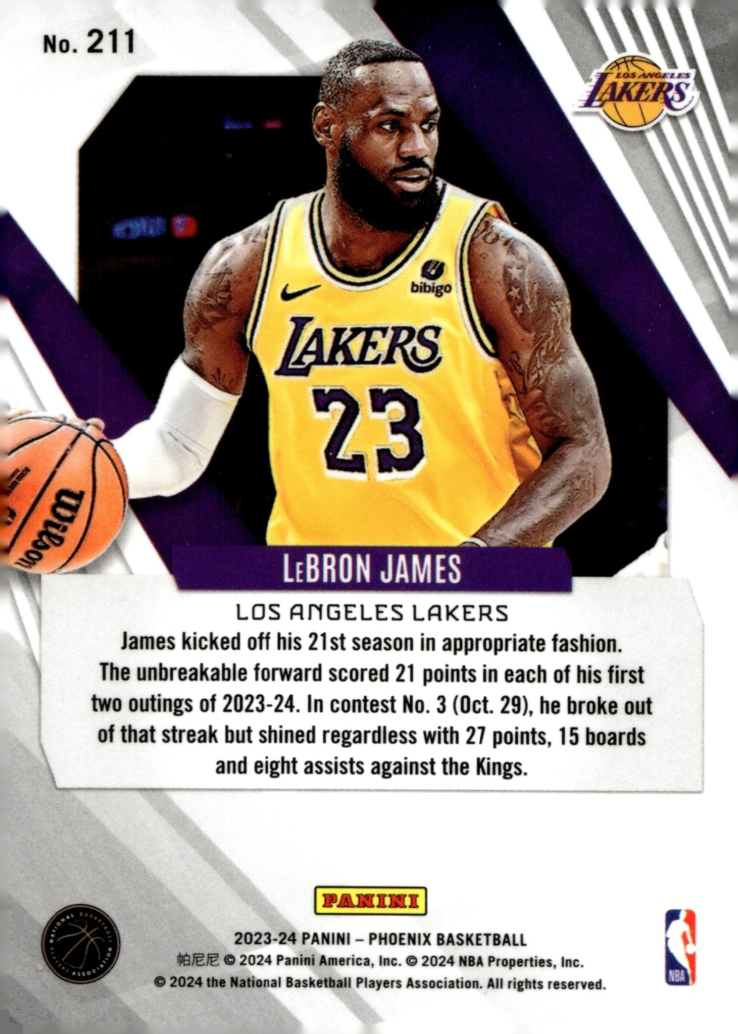 LeBron James 2023 - 24 Panini Phoenix #211 - Collector Store LLC