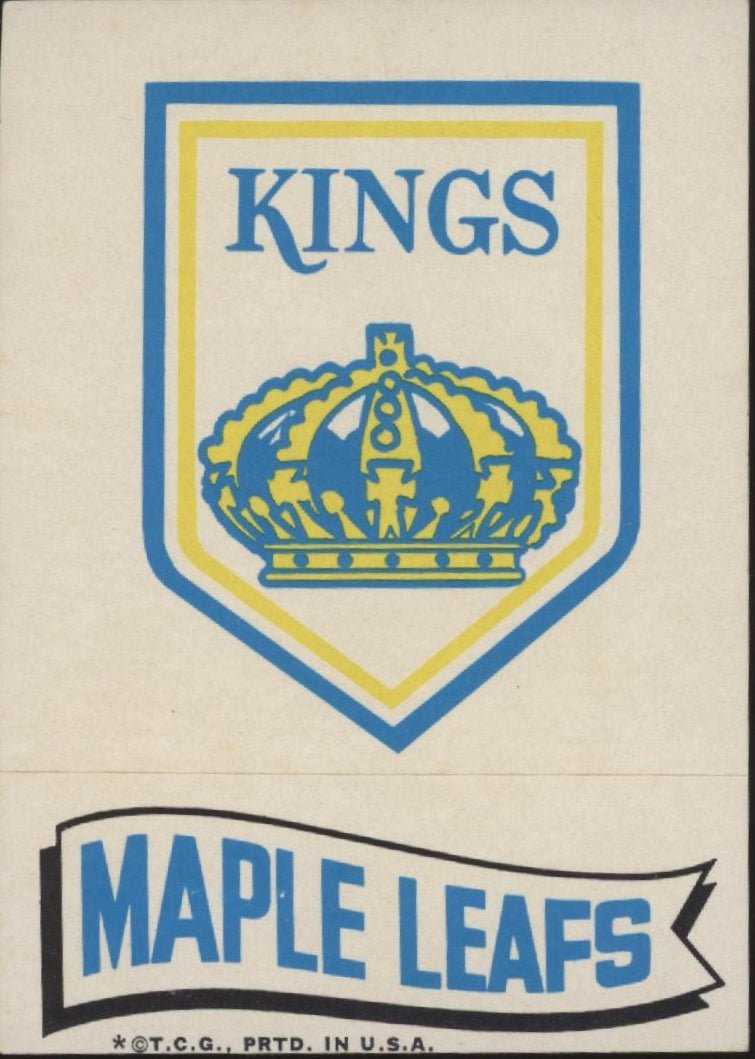 Los Angeles Kings / Toronto Maple Leafs 1973 - 74 Topps Team Stickers - Collector Store LLC