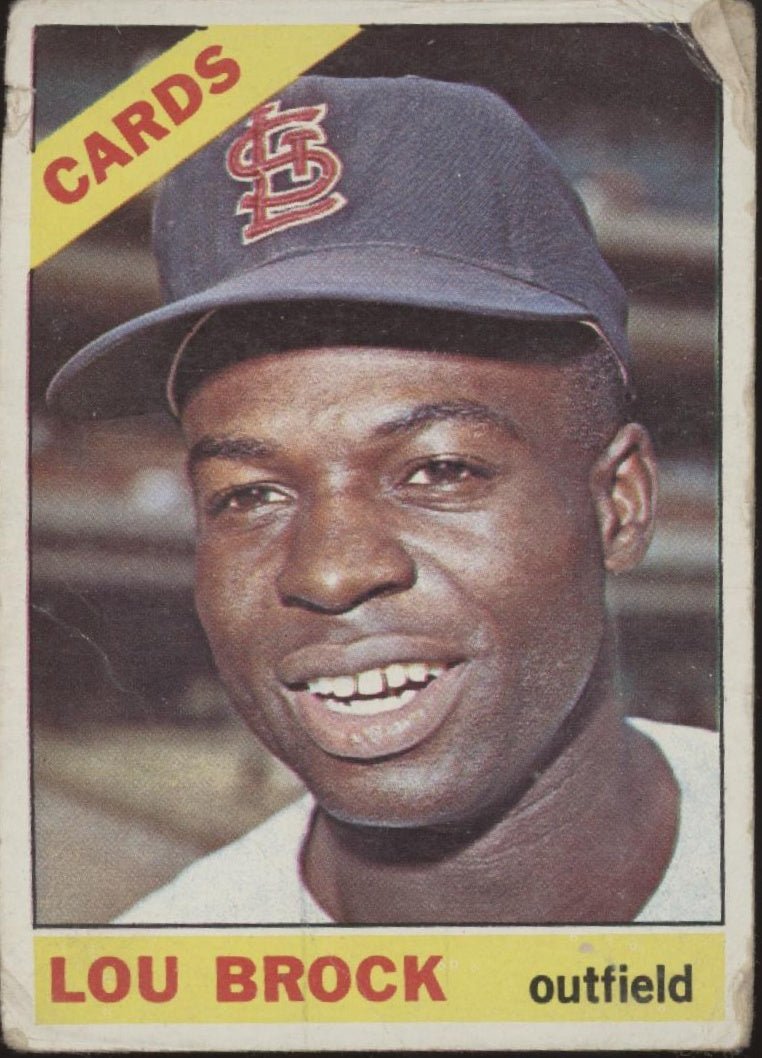 Lou Brock 1966 Topps #125 St. Louis Cardinals PR #2 - Collector Store LLC