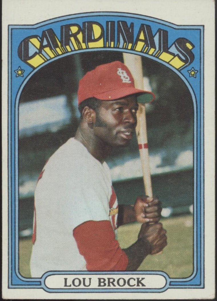 Lou Brock 1972 Topps #200 St. Louis Cardinals EX #3 - Collector Store LLC