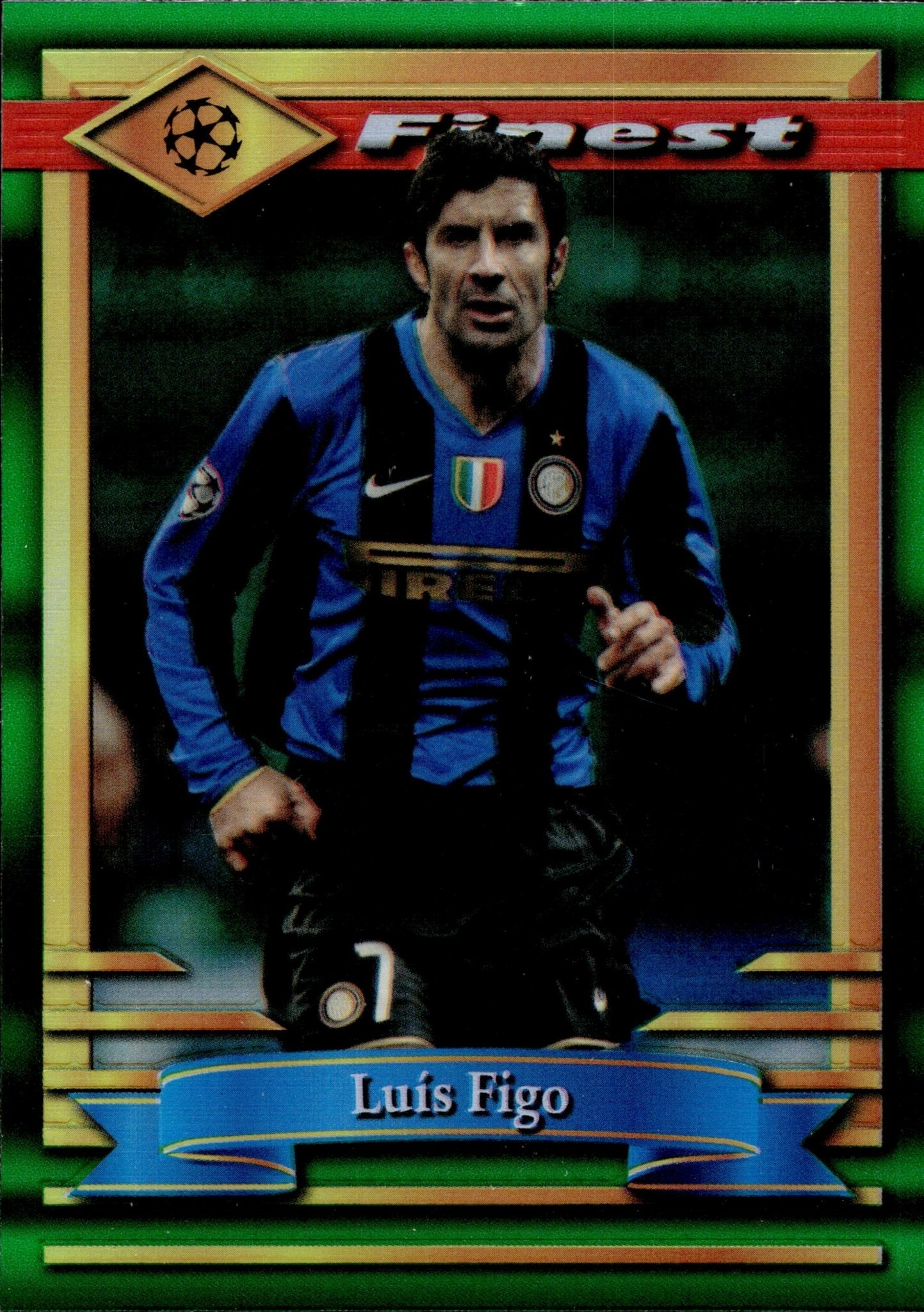 Luis Figo 2023 - 24 Topps Finest UEFA Champions League Refractor #54 - Collector Store LLC