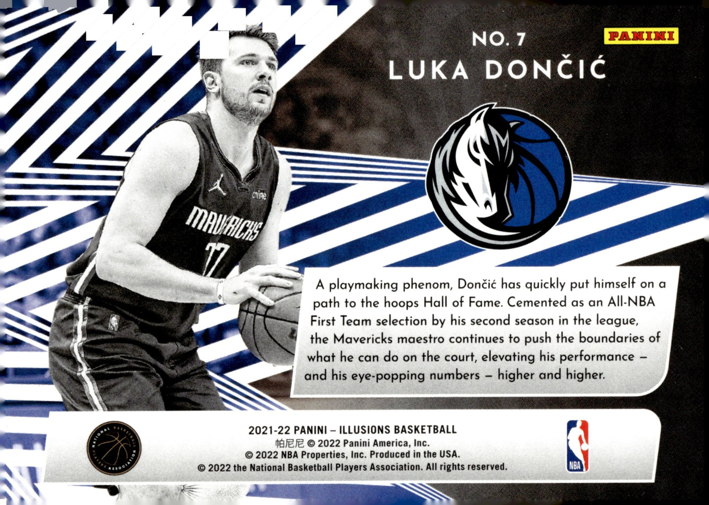 Luka Doncic 2021 - 22 Panini Illusions Chasing the Hall #7 - Collector Store LLC