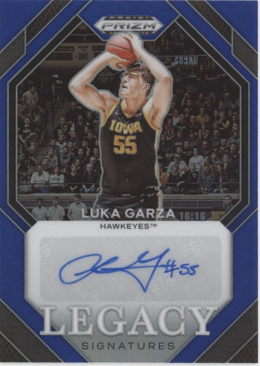 Luke Garza 2024 Panini Prizm Draft Picks Legacy Blue Prizm Auto 131/149 - Collector Store LLC